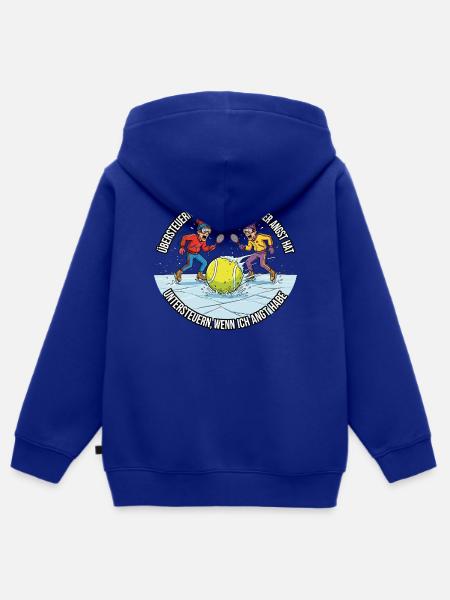 Tennis Übersteuern & Untersteuern - Kinder Premium Organic Zip Hoodie - Royalblau