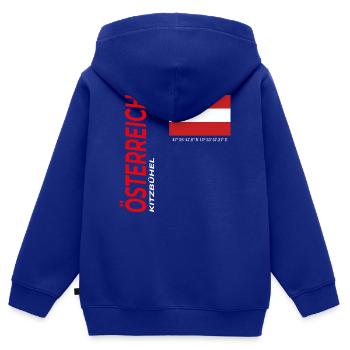 Kitzbühel - Kinder Premium Organic Zip Hoodie - Royalblau - Hinten - AI Model Kid Male (0cm)