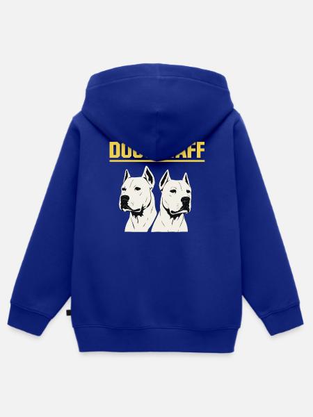 DOGOSTAFF Doppelhunde Grafik - Kinder Premium Organic Zip Hoodie - Royalblau