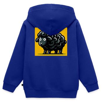 Schwarzes Schaf - Kinder Premium Organic Zip Hoodie - Royalblau - Hinten - AI Model Kid Male (0cm)