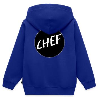 CHEF VORGESETZTER - Kinder Premium Organic Zip Hoodie - Royalblau - Hinten - AI Model Kid Male (0cm)