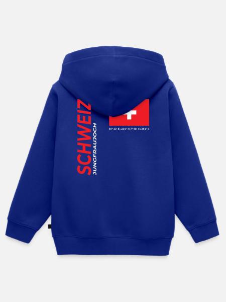 Jungfraujoch - Kinder Premium Organic Zip Hoodie - Royalblau
