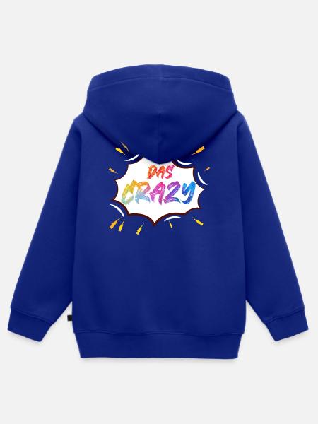 Das Crazy Farbknall - Kinder Premium Organic Zip Hoodie - Royalblau