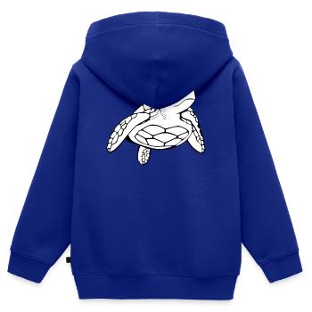Schildkröten Schildkröten - Kinder Premium Organic Zip Hoodie - Royalblau - Hinten - AI Model Kid Male (0cm)