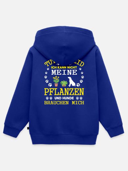 Gärtner Spruch Gärtnerei Hobbygärtner Kleingärtner - Kinder Premium Organic Zip Hoodie - Royalblau