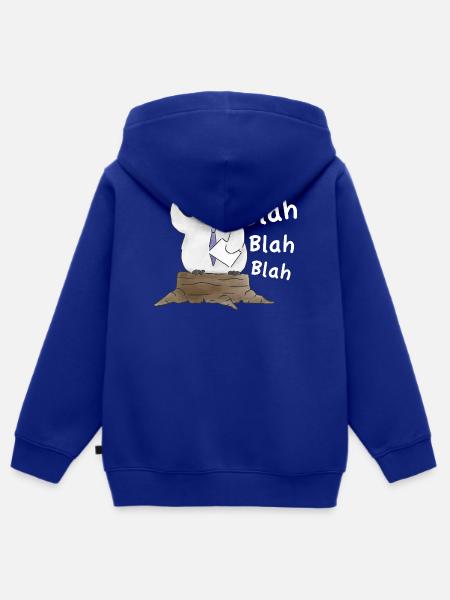 Pinguin-Rede Penguin Speech - Kinder Premium Organic Zip Hoodie - Royalblau