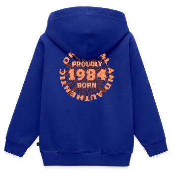 Prozent 1984 - Kinder Premium Organic Zip Hoodie - Royalblau - Hinten - AI Model Kid Male (0cm)