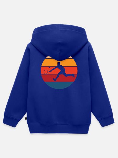 Tennis - Kinder Premium Organic Zip Hoodie - Royalblau