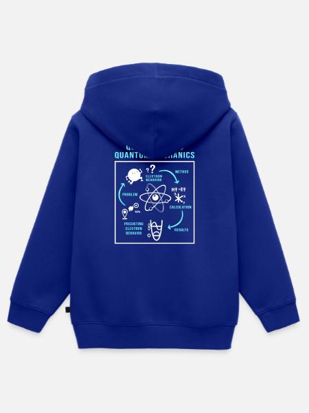 Quantenphysik Quanten Physik Quantensprung - Kinder Premium Organic Zip Hoodie - Royalblau