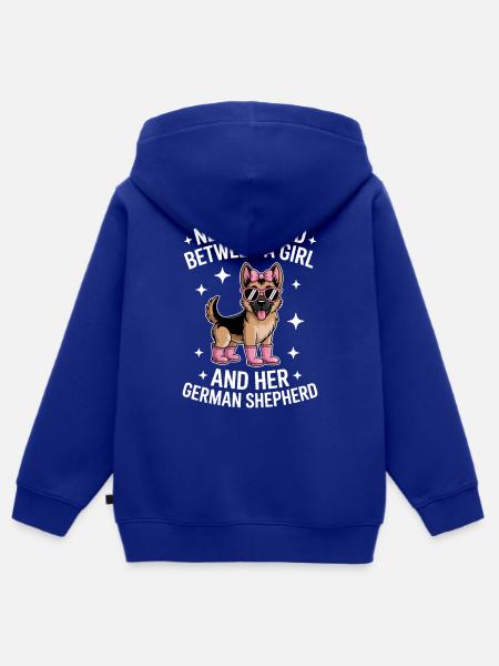 Deutscher Schäferhund Sprüche Schäferhund Geschenk - Kinder Premium Organic Zip Hoodie - Royalblau