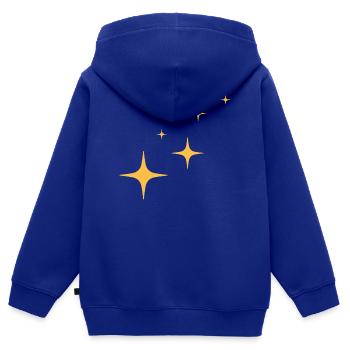 Funkeln - Glitzer - Sterne - Kinder Premium Organic Zip Hoodie - Royalblau - Hinten - AI Model Kid Male (0cm)