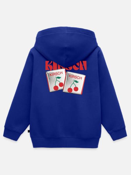 Halloren Frukas Kirsche - Kinder Premium Organic Zip Hoodie - Royalblau