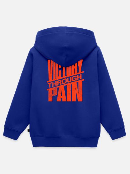 Sieg - Kinder Premium Organic Zip Hoodie - Royalblau