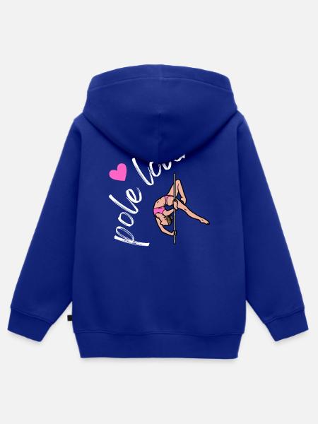 PoleDance Liebe Kraft - Kinder Premium Organic Zip Hoodie - Royalblau