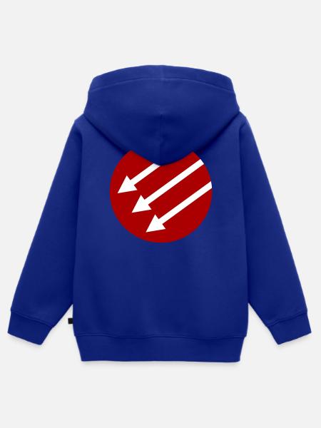 Iron Front / Eiserne Front / Järnfronten - Kinder Premium Organic Zip Hoodie - Royalblau