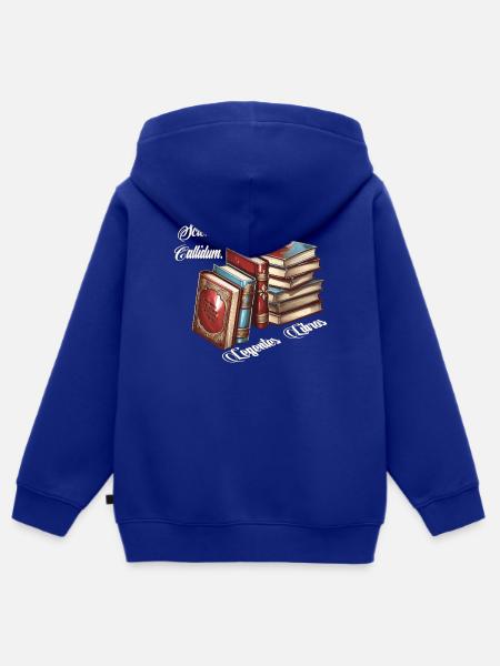 White Book - Kinder Premium Organic Zip Hoodie - Royalblau