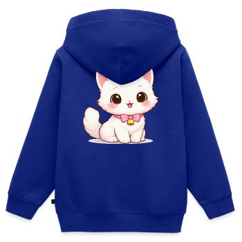 Kätzchen Glockenzauber - Kinder Premium Organic Zip Hoodie - Royalblau - Hinten - AI Model Kid Male (0cm)