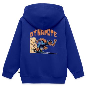 Sprinter: Pure Dynamite - Kinder Premium Organic Zip Hoodie - Royalblau - Hinten - AI Model Kid Male (0cm)