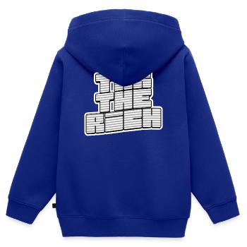 Taxer les riches - Sweat Premium à capuche zippé enfant bio - bleu roi - Dos - AI Model Kid Male (0cm)