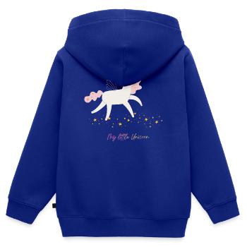 Little Unicorn Star Trail - Kids Premium Organic Zip-up Hoodie - royal blue - Back - AI Model Kid Male (0cm)