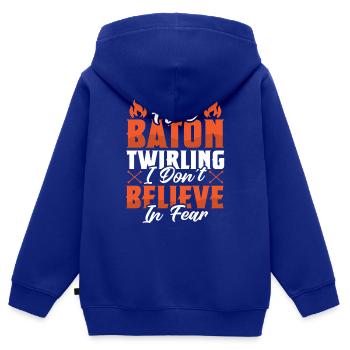 Danseuse de l’école de danse Vortex Dance - Sweat Premium à capuche zippé enfant bio - bleu roi - Dos - AI Model Kid Male (0cm)