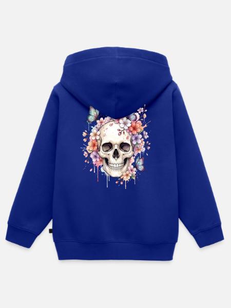 Sakura Kirschblüte - Kinder Premium Organic Zip Hoodie - Royalblau