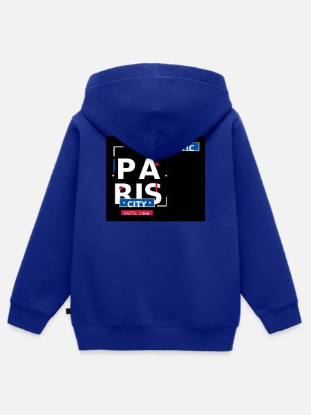 Authentische Stadt Paris 1966 - Kinder Premium Organic Zip Hoodie - Royalblau