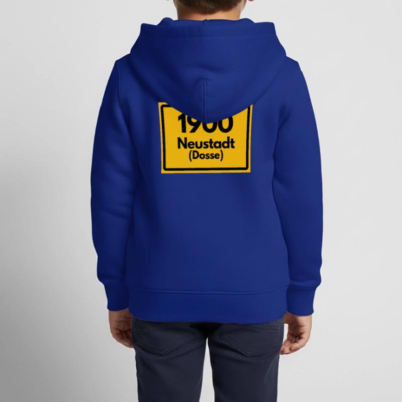 OLD POSTCODE ZIP CODE RETRO 1900 NEUSTADT DOSSE Kids Premium Organic Zip-up Hoodie