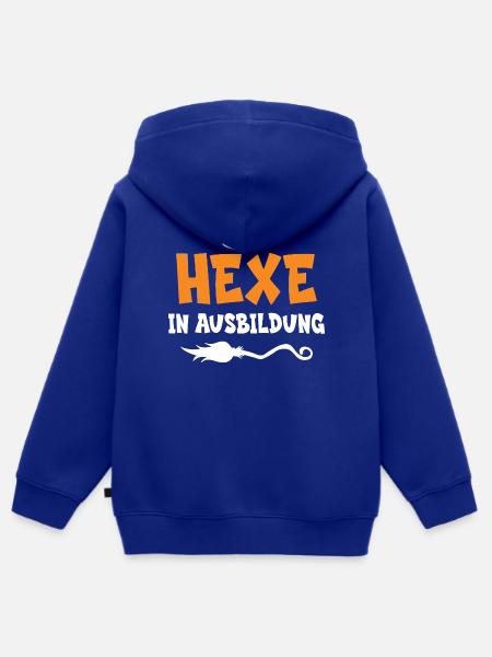 Hexe in Ausbildung - Kinder Premium Organic Zip Hoodie - Royalblau