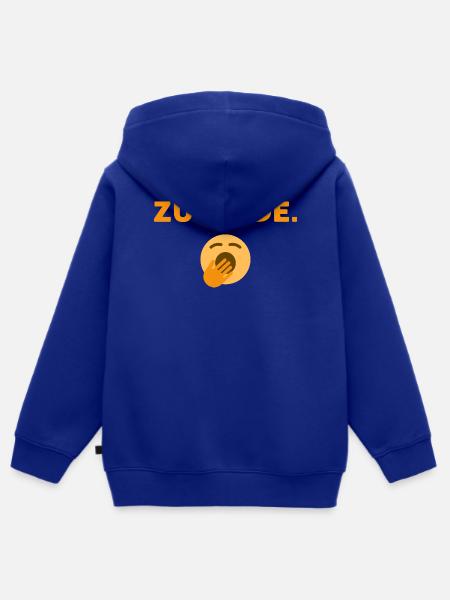 Zu Müde - Kinder Premium Organic Zip Hoodie - Royalblau