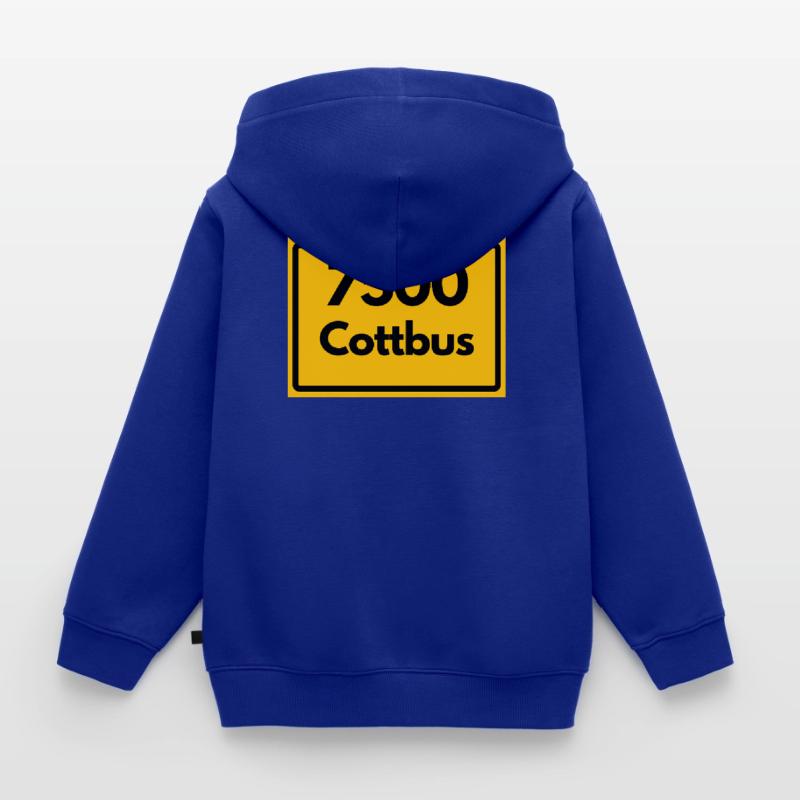 OLD POSTCODE POSTCODE RETRO 7500 COTTBUS Kids Premium Organic Zip-up Hoodie
