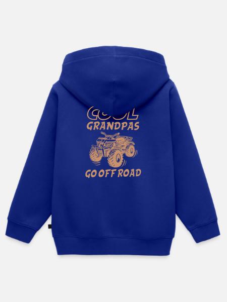 Quad - Kinder Premium Organic Zip Hoodie - Royalblau