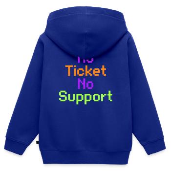 No Ticket No Support Informatiker IT Administrator - Kinder Premium Organic Zip Hoodie - Royalblau - Hinten - AI Model Kid Male (0cm)