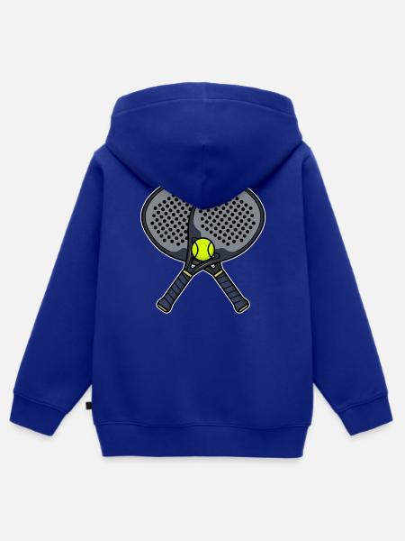 Padel Tennis Schläger - Kinder Premium Organic Zip Hoodie - Royalblau