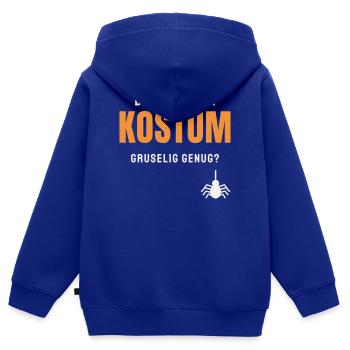 Das ist mein Kostüm Halloween Spruch Gruselig - Kinder Premium Organic Zip Hoodie - Royalblau - Hinten - AI Model Kid Male (0cm)