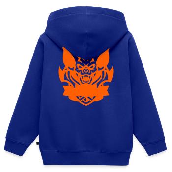 Fledermaus E-Sport Logo - Kinder Premium Organic Zip Hoodie - Royalblau - Hinten - AI Model Kid Male (0cm)