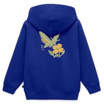 Linienschwärmer & Nachtkerze - Kinder Premium Organic Zip Hoodie - Royalblau - Hinten - AI Model Kid Male (0cm)