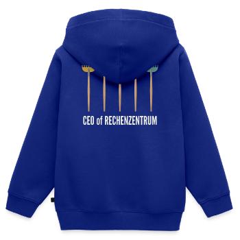 Leiter vom Rechenzentrum Gärtner - Kinder Premium Organic Zip Hoodie - Royalblau - Hinten - AI Model Kid Male (0cm)