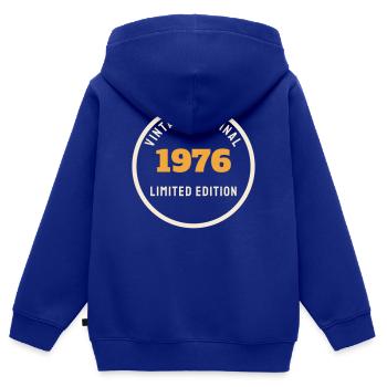 Vintage 1976 Original Limited Edition 50. Geburtst - Kinder Premium Organic Zip Hoodie - Royalblau - Hinten - AI Model Kid Male (0cm)