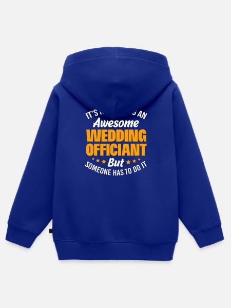 Pfarrer - Kinder Premium Organic Zip Hoodie - Royalblau