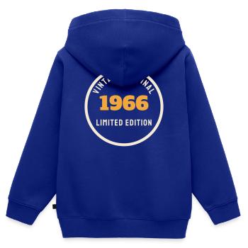 Vintage 1966 Original Limited Edition 60. Geburtst - Kinder Premium Organic Zip Hoodie - Royalblau - Hinten - AI Model Kid Male (0cm)