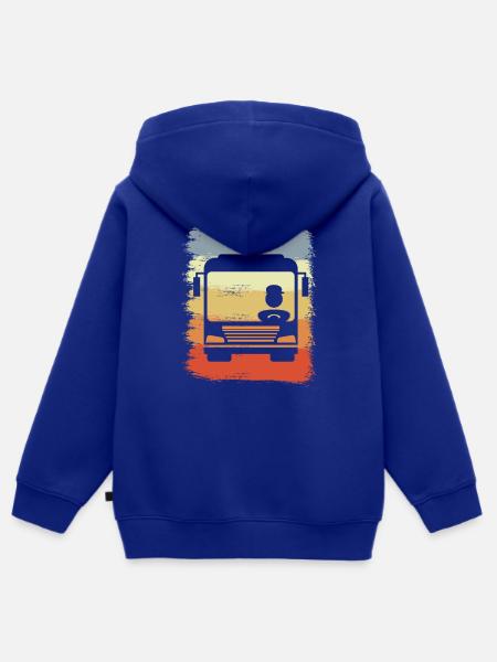 Oldschool Busfahrer - Kinder Premium Organic Zip Hoodie - Royalblau
