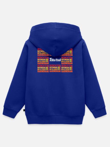 Sternzeichen Stier - Kinder Premium Organic Zip Hoodie - Royalblau