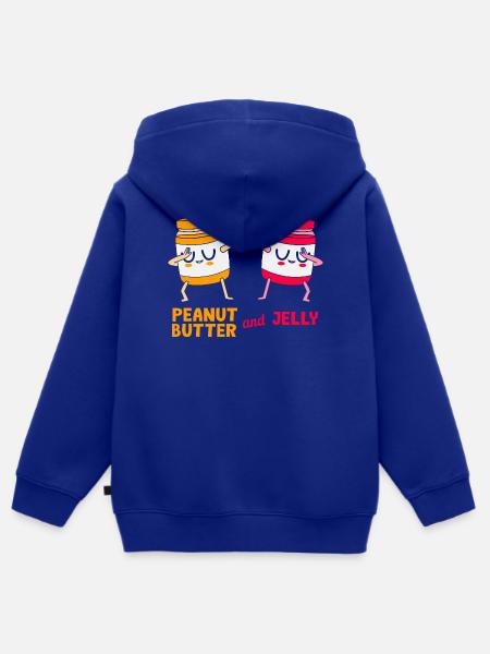 Erdnussbutter - Kinder Premium Organic Zip Hoodie - Royalblau