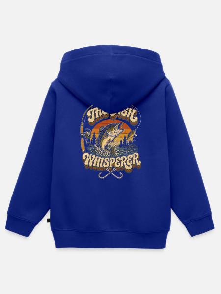 Der Fish Whisperer - Kinder Premium Organic Zip Hoodie - Royalblau