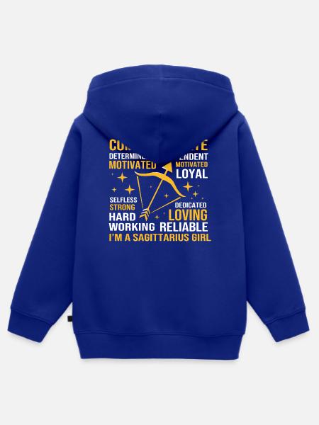 Sternzeichen Schütze - Kinder Premium Organic Zip Hoodie - Royalblau