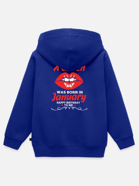Sternzeichen Wassermann - Kinder Premium Organic Zip Hoodie - Royalblau
