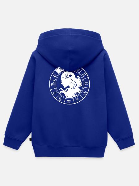 Sternzeichen Jungfrau - Kinder Premium Organic Zip Hoodie - Royalblau