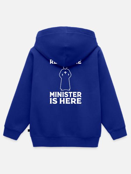 Pfarrer - Kinder Premium Organic Zip Hoodie - Royalblau