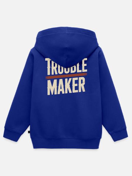 Troublemaker Frechdachs Rabauke Geschwister Kinder - Kinder Premium Organic Zip Hoodie - Royalblau